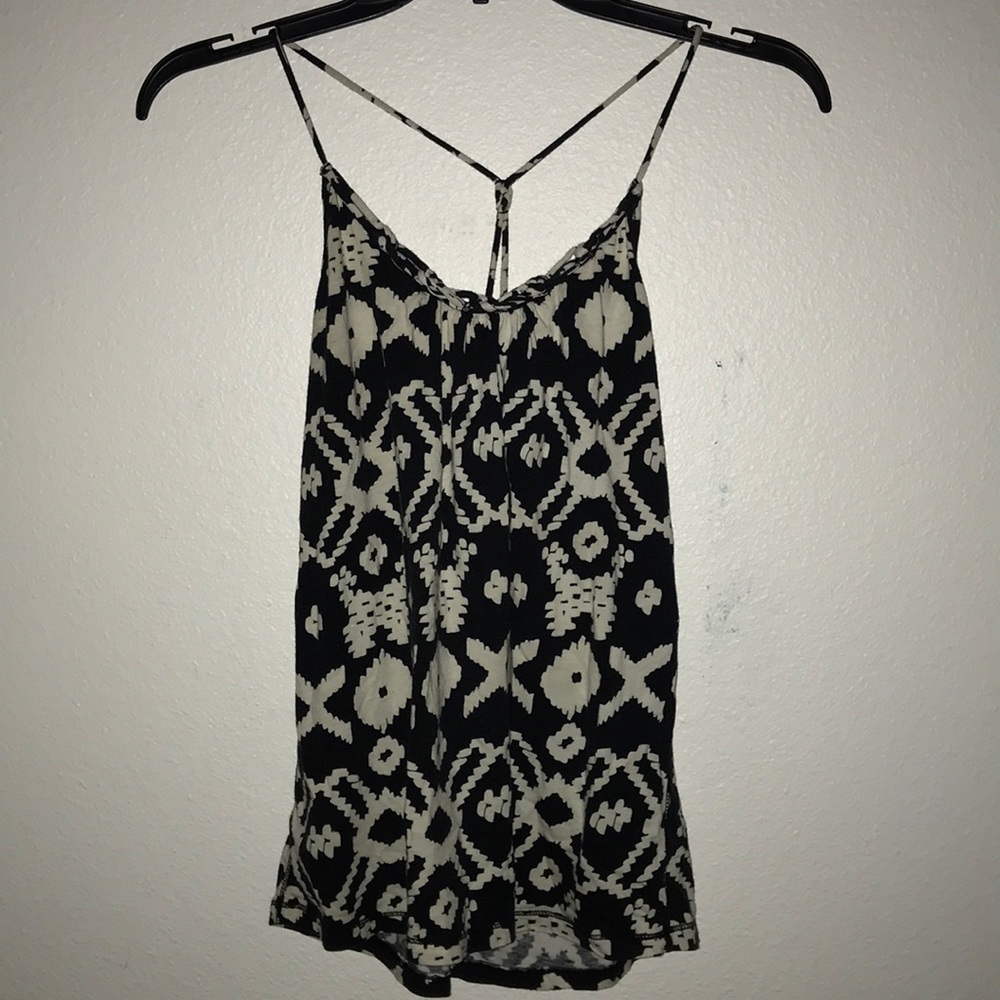 Pattern spaghetti strap tank